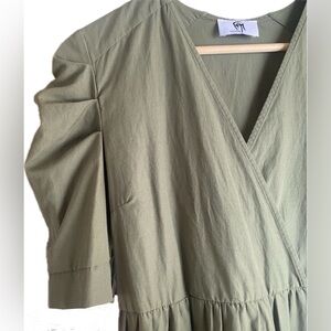 Tiered Olive Green Maxi Dress